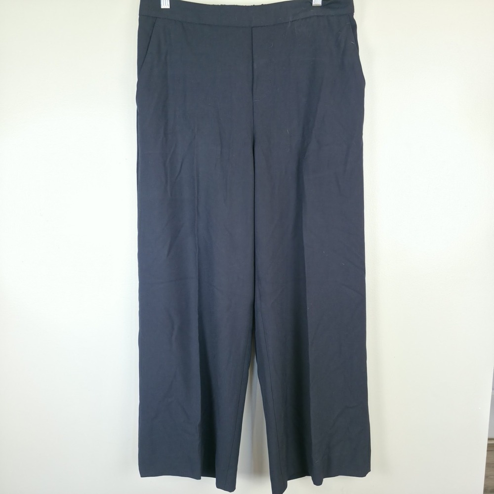 Banana Republic Hayden Ankle Pants Womens Size 12 Blue Pull On Pockets.E143